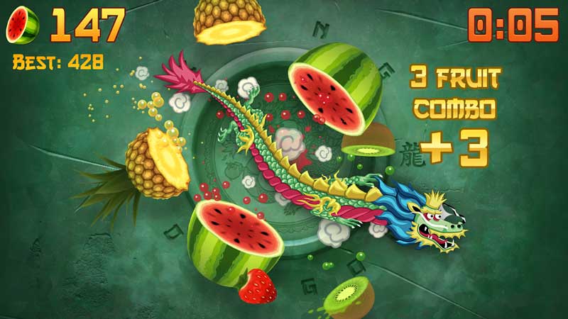 Hiệu ứng chém hoa quả trong game Fruit Ninja