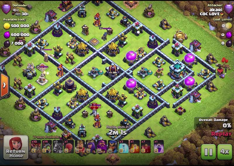 Giao diện game Clash of Clans trên Android