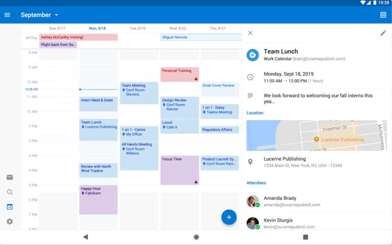Quản lý lịch trên ứng dụng Outlook
