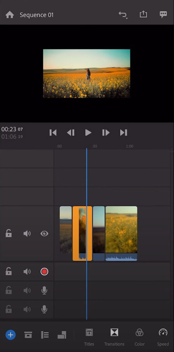 App edit video Adobe Premiere Rush