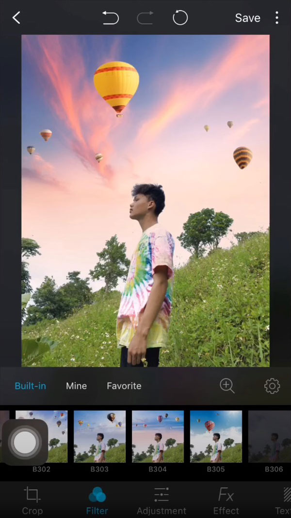 Chỉnh mây đẹp bằng app Mix