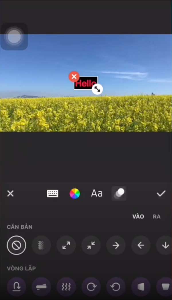 Ghép chữ vào ảnh bằng app InShot